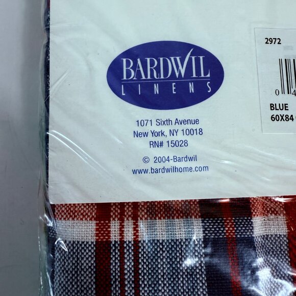 Bardwil Oval Tablecloth Vintage Plaid 60" X 84" Nantucket  Kitchen Table - Picture 4 of 9